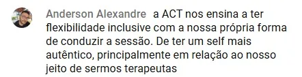 Depoimento de aluno 3 do Desafio Formulação de Caso ACT